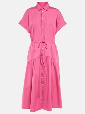 Памучна рокля Polo Ralph Lauren розово