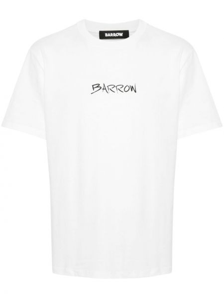Bombažna majica s potiskom Barrow bela
