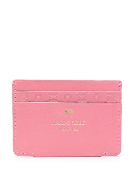 Kožená peněženka Marine Serre růžová