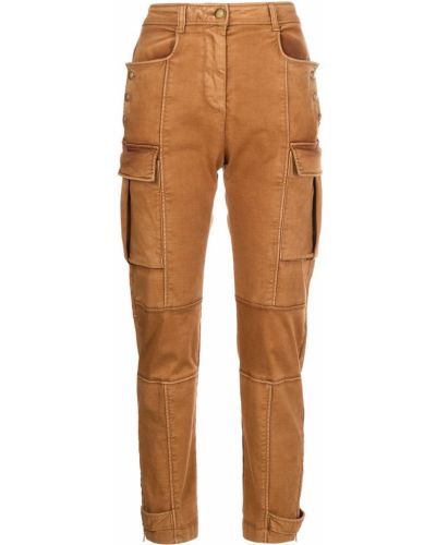 Pantalones cargo slim fit Pinko marrón