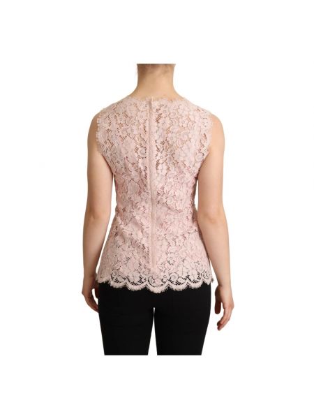 Blusa sin mangas de flores Dolce & Gabbana rosa