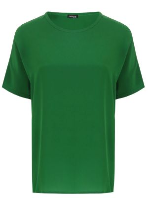 Зеленая шелковая блузка Kiton