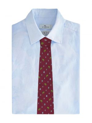 Hedvábná kravata s paisley potiskem Etro
