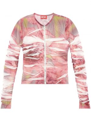 Top con stampa Diesel rosa