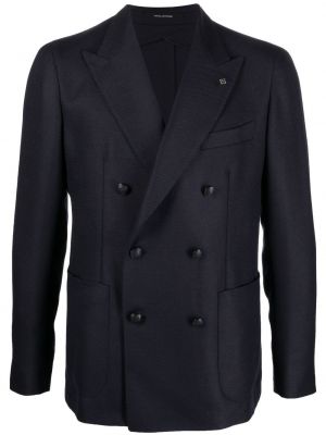 Ull lang blazer Tagliatore blå