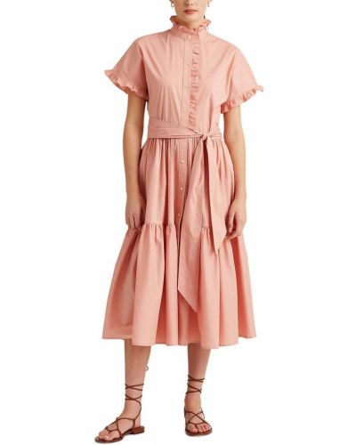 Платье миди Lauren Ralph Lauren, розовое