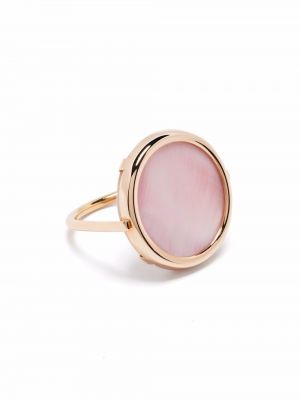 Prstan z perlami iz rožnatega zlata Ginette Ny