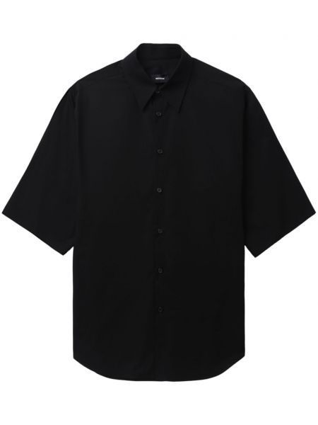 Relaxed памучна риза We11done черно