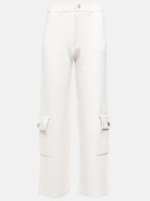 Cargo kalhoty s vysokým pasem relaxed fit Barrie bílé