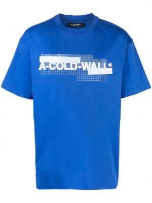 Raštuotas marškinėliai A-cold-wall* mėlyna