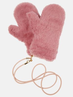 Γάντια Max Mara ροζ