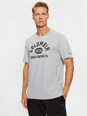 T-shirt avec manches courtes Columbia gris