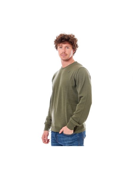 Jersey de lana de lana merino de tela jersey K-way verde