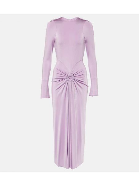 Vestido de punto con volantes de tela jersey Victoria Beckham violeta