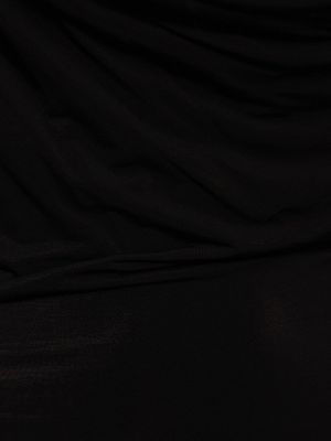 Průsvitné šaty jersey The Attico černé