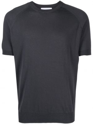 Pletené bavlnené tričko D4.0 sivá