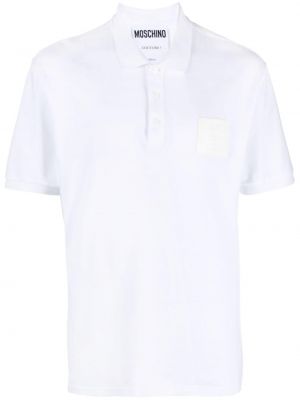 Kokvilnas polo krekls Moschino balts