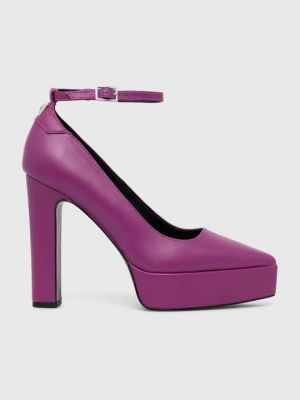 Туфли на платформе Karl Lagerfeld фиолетовые
