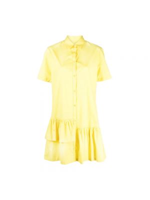 Sukienka koszulowa z falbankami Paul Smith żółta