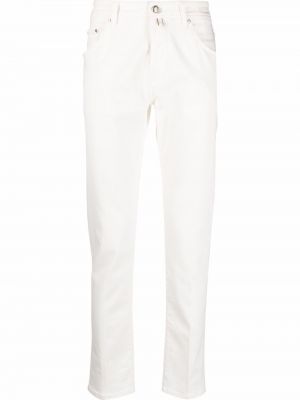 Slim fit skinny fit-jeans Jacob Cohën vit