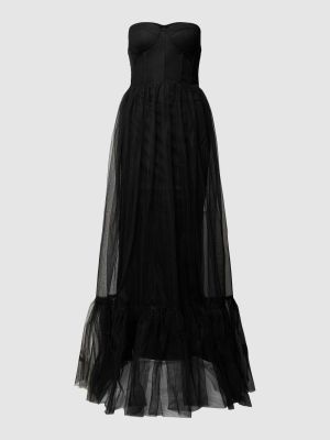Czarna sukienka w jednolitym kolorze Lace & Beads