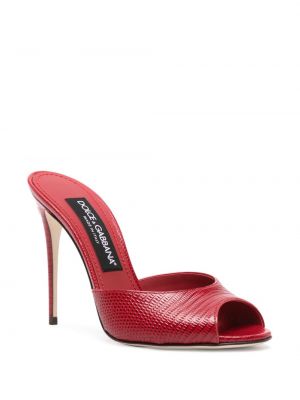 Dabīgās ādas sandales slip on Dolce & Gabbana