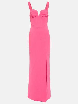 Vestido largo de crepé Rebecca Vallance rosa