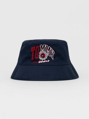 Bombažni klobuk Tommy Jeans modra