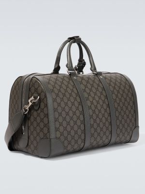 Cestovná taška s potlačou Gucci sivá