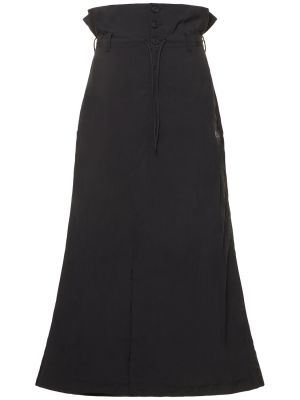 Nylónová dlhá sukňa s vysokým pásom Y-3 čierna