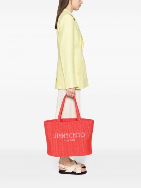 Haftowana torba plażowa Jimmy Choo
