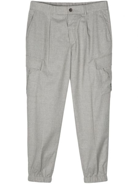 Plisované kalhoty s lisovaným záhybem Peserico šedé