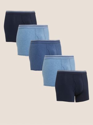 Bavlnené boxerky Marks & Spencer modrá