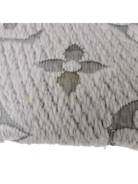 Bufanda de cachemir con estampado de cachemira Louis Vuitton Vintage gris