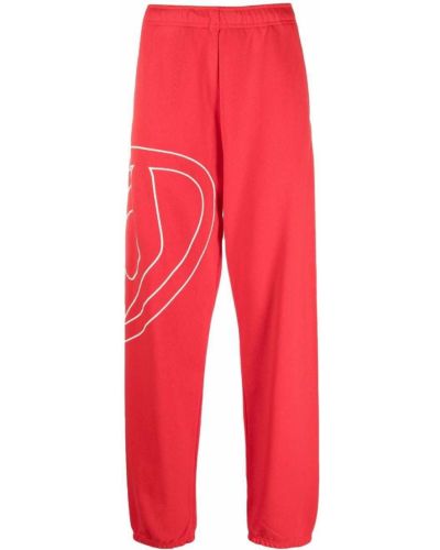 Pantalon de joggings en coton Diesel rouge