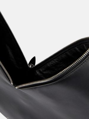 Usnjena pisemska torbica Alaia črna