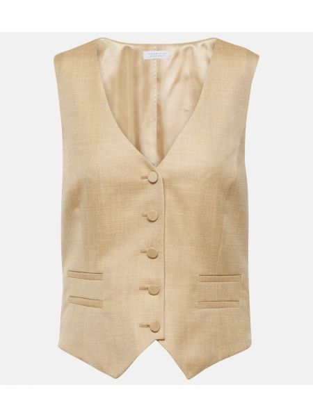 Silke linned uld vest Gabriela Hearst beige