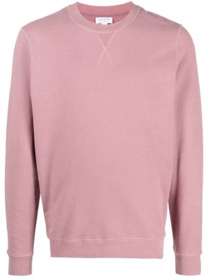 Памучен pullover Sunspel розово