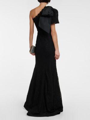 Čipkované dlouhé šaty Rebecca Vallance čierna
