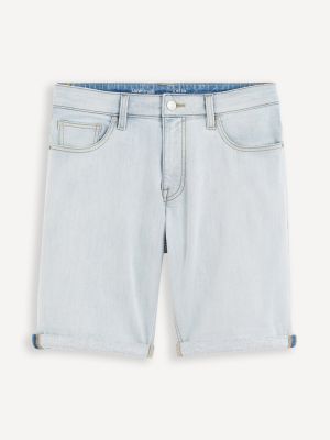 Pantaloni scurți din denim Celio albastru