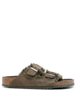 Semišové sandále s prackou Birkenstock zelená
