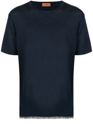 Lininis marškinėliai Alanui mėlyna