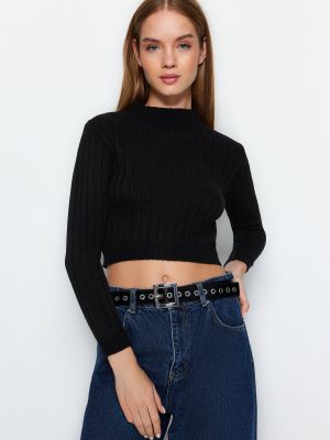 Пуловер Trendyol черно