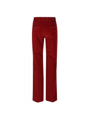 Pantalones rectos de terciopelo‏‏‎ True Royal rojo