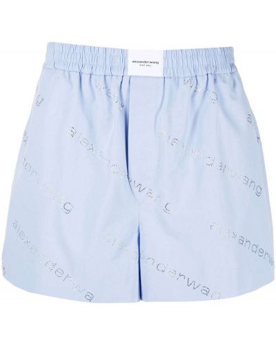 Trykt shorts Alexander Wang blå