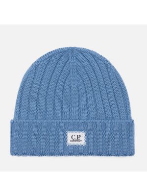 Шерстяная шапка из шерсти мериноса C.p. Company синяя