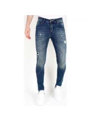 Niebieskie jeansy skinny slim fit Mario Morato