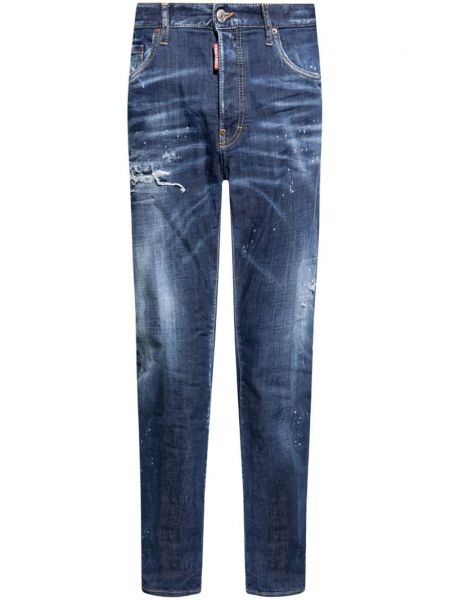 Distressed jeans mit normaler passform Dsquared2 blau
