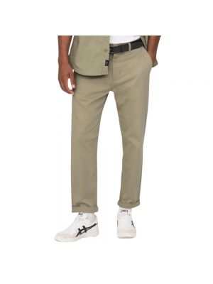 Pantalon chino Only & Sons beige