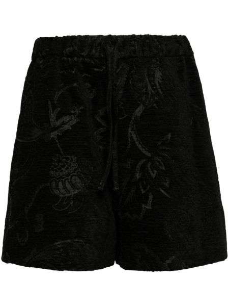 Jacquard blomstret bermudashorts Simone Rocha sort